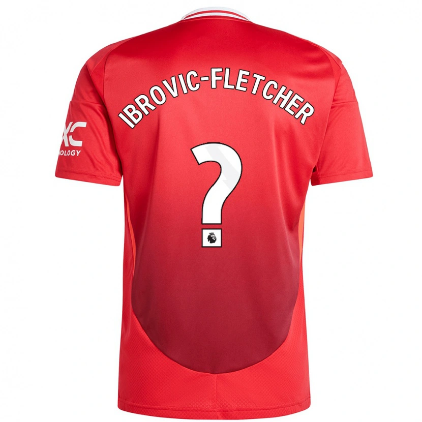 Danxen Niño Camiseta Edward Ibrovic-Fletcher #0 Rojo Brillante 1ª Equipación 2024/25 La Camisa México