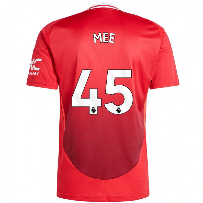 Danxen Niño Camiseta Dermot Mee #45 Rojo Brillante 1ª Equipación 2024/25 La Camisa México