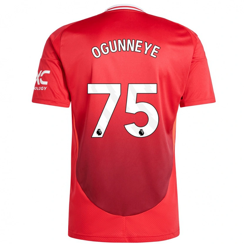 Danxen Niño Camiseta Habeeb Ogunneye #75 Rojo Brillante 1ª Equipación 2024/25 La Camisa México