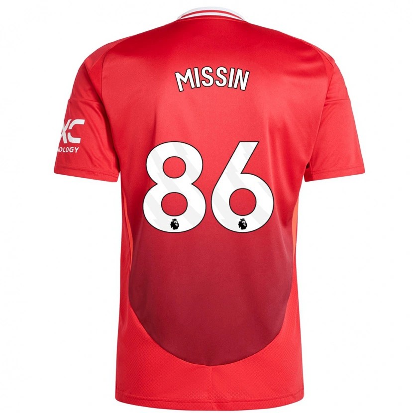 Danxen Niño Camiseta Ashton Missin #86 Rojo Brillante 1ª Equipación 2024/25 La Camisa México