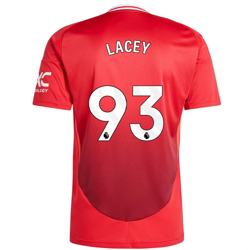 Danxen Niño Camiseta Shea Lacey #93 Rojo Brillante 1ª Equipación 2024/25 La Camisa México