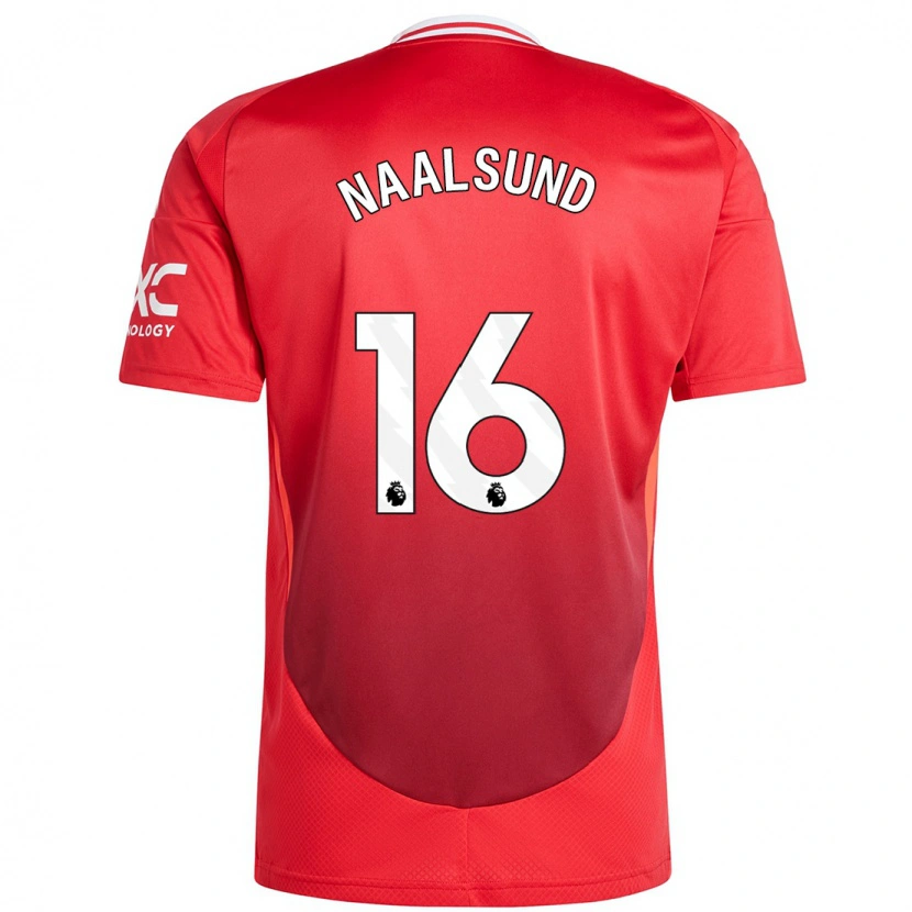 Danxen Niño Camiseta Lisa Naalsund #16 Rojo Brillante 1ª Equipación 2024/25 La Camisa México