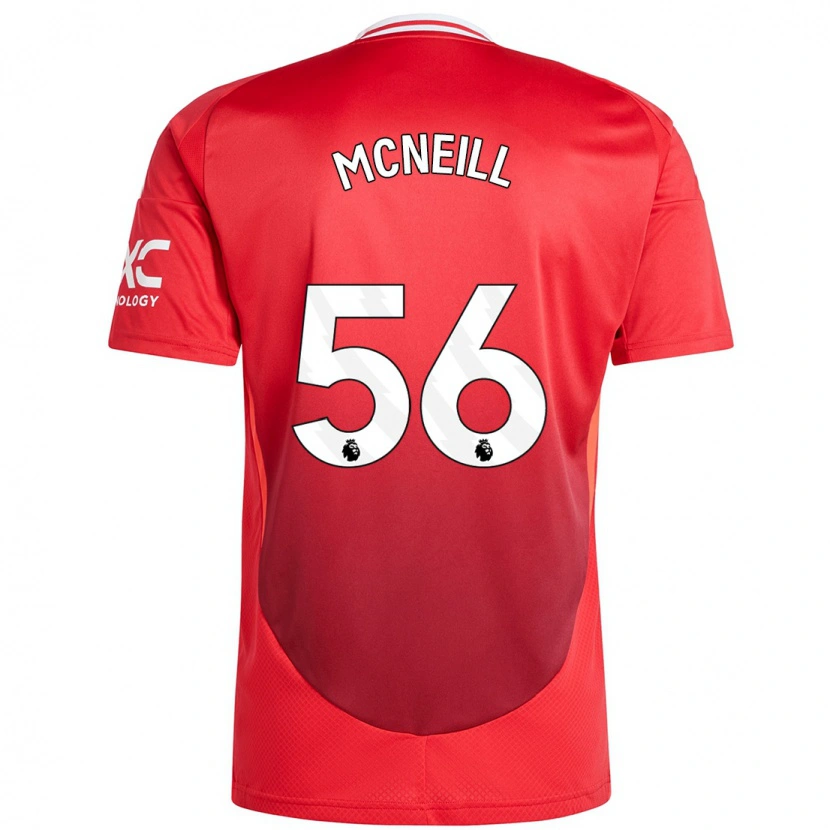 Danxen Niño Camiseta Charlie Mcneill #56 Rojo Brillante 1ª Equipación 2024/25 La Camisa México