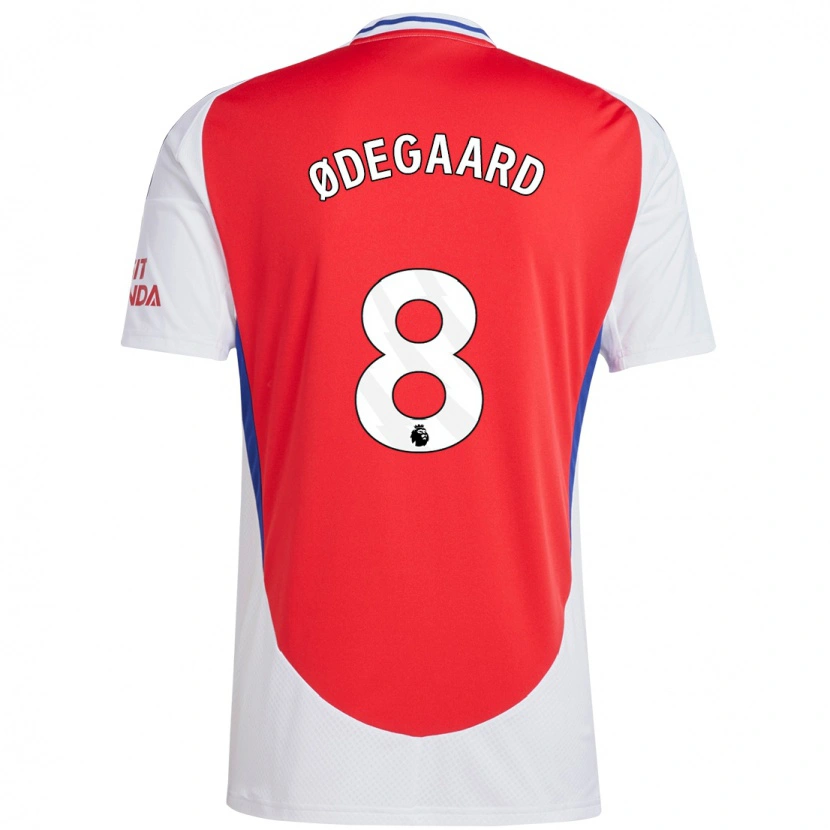 Danxen Niño Camiseta Martin Ødegaard #8 Rojo Blanco 1ª Equipación 2024/25 La Camisa México