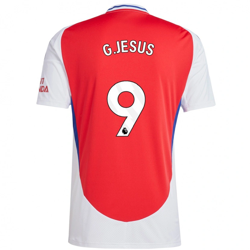 Danxen Niño Camiseta Gabriel Jesus #9 Rojo Blanco 1ª Equipación 2024/25 La Camisa México