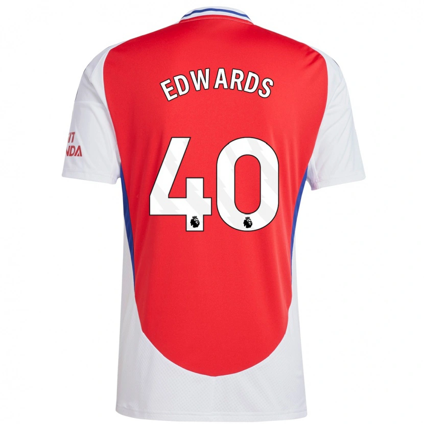 Danxen Niño Camiseta Khayon Edwards #40 Rojo Blanco 1ª Equipación 2024/25 La Camisa México