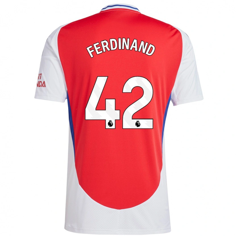 Danxen Niño Camiseta Seb Ferdinand #42 Rojo Blanco 1ª Equipación 2024/25 La Camisa México