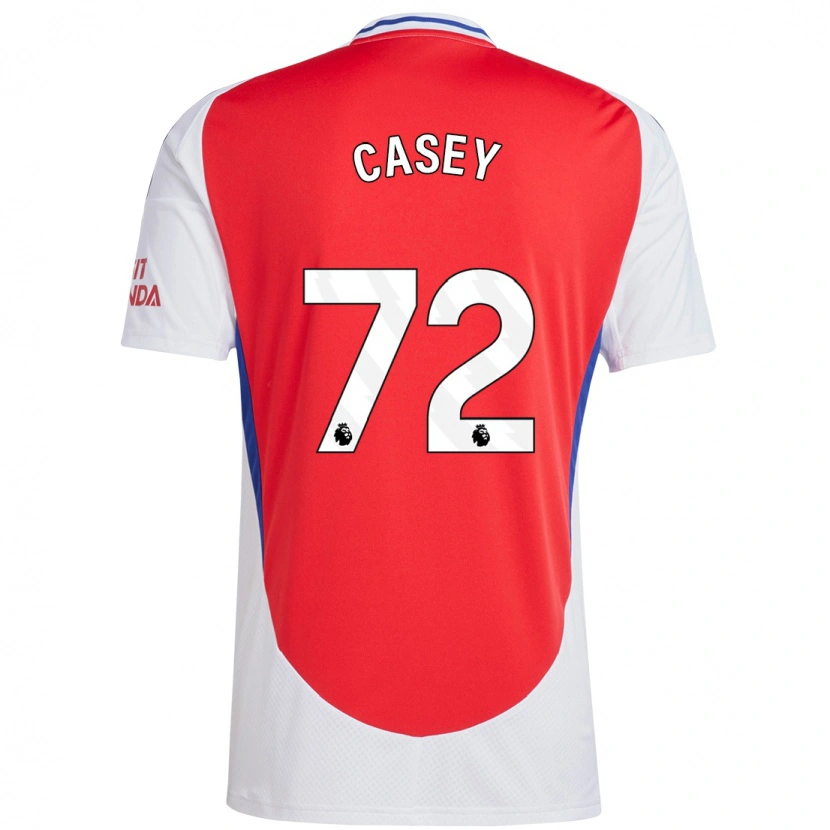Danxen Niño Camiseta Dan Casey #72 Rojo Blanco 1ª Equipación 2024/25 La Camisa México