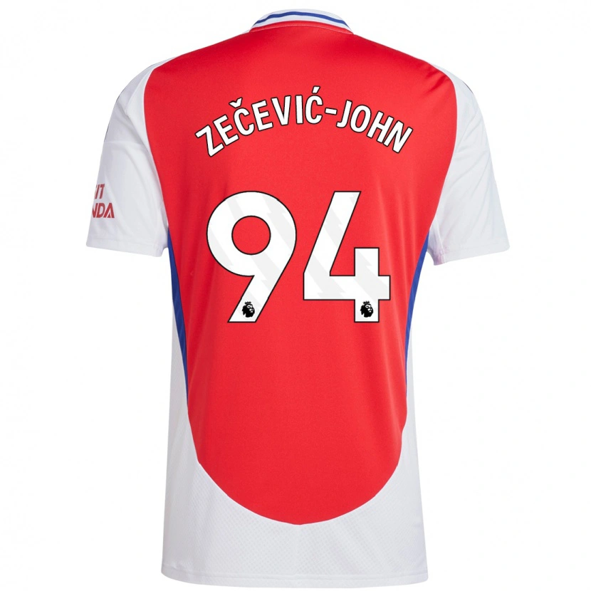 Danxen Niño Camiseta Louis Zečević-John #94 Rojo Blanco 1ª Equipación 2024/25 La Camisa México