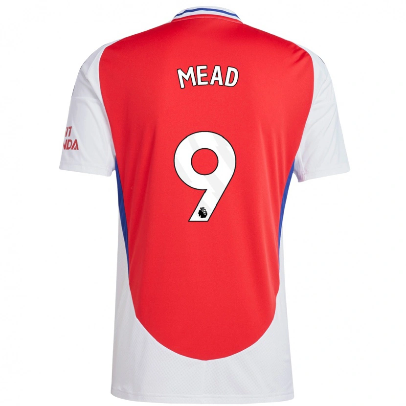 Danxen Niño Camiseta Beth Mead #9 Rojo Blanco 1ª Equipación 2024/25 La Camisa México