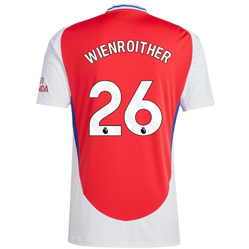 Danxen Niño Camiseta Laura Wienroither #26 Rojo Blanco 1ª Equipación 2024/25 La Camisa México