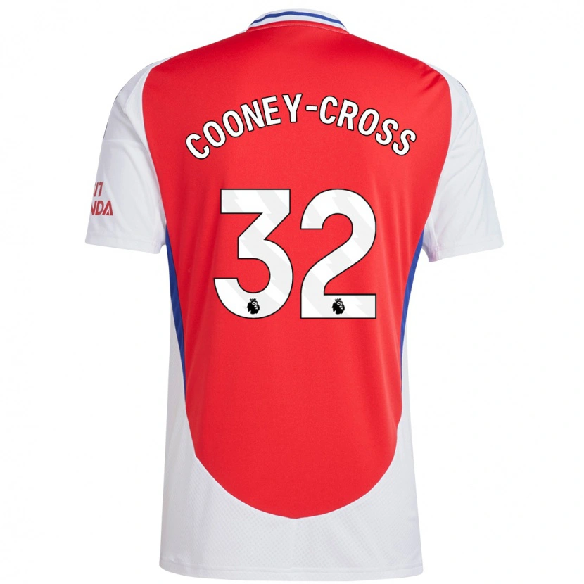 Danxen Niño Camiseta Kyra Cooney-Cross #32 Rojo Blanco 1ª Equipación 2024/25 La Camisa México