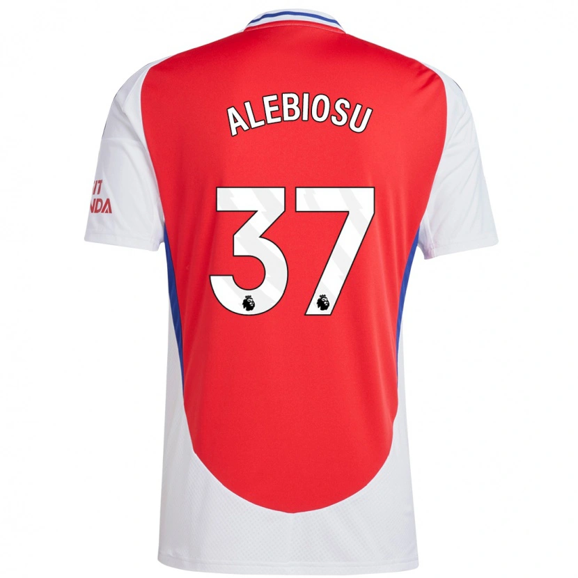 Danxen Niño Camiseta Ryan Alebiosu #37 Rojo Blanco 1ª Equipación 2024/25 La Camisa México