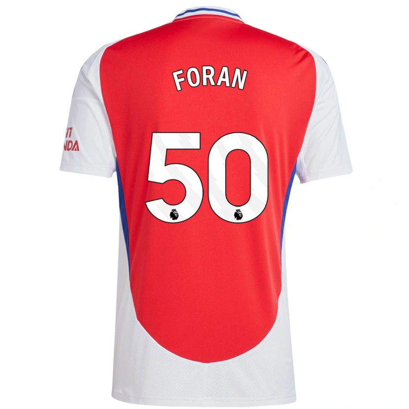 Danxen Niño Camiseta Taylor Foran #50 Rojo Blanco 1ª Equipación 2024/25 La Camisa México