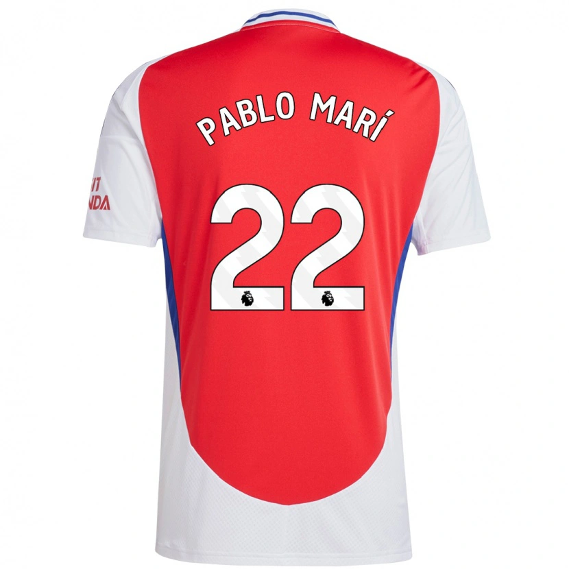 Danxen Niño Camiseta Pablo Mari #22 Rojo Blanco 1ª Equipación 2024/25 La Camisa México
