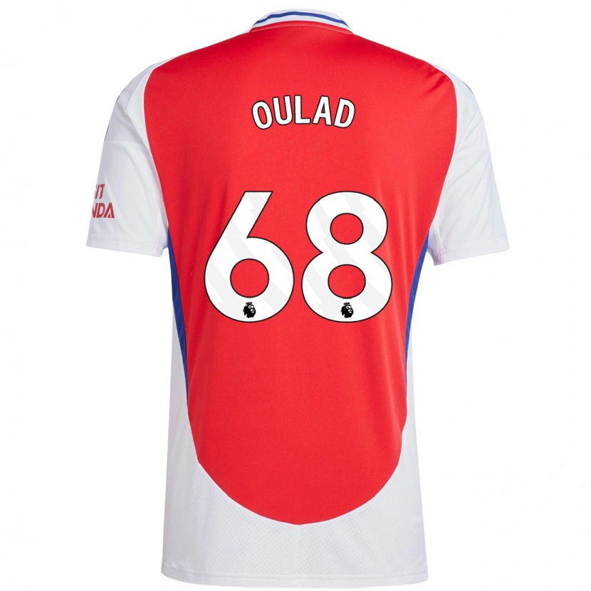 Danxen Niño Camiseta Salah-Eddine Oulad M'hand #68 Rojo Blanco 1ª Equipación 2024/25 La Camisa México