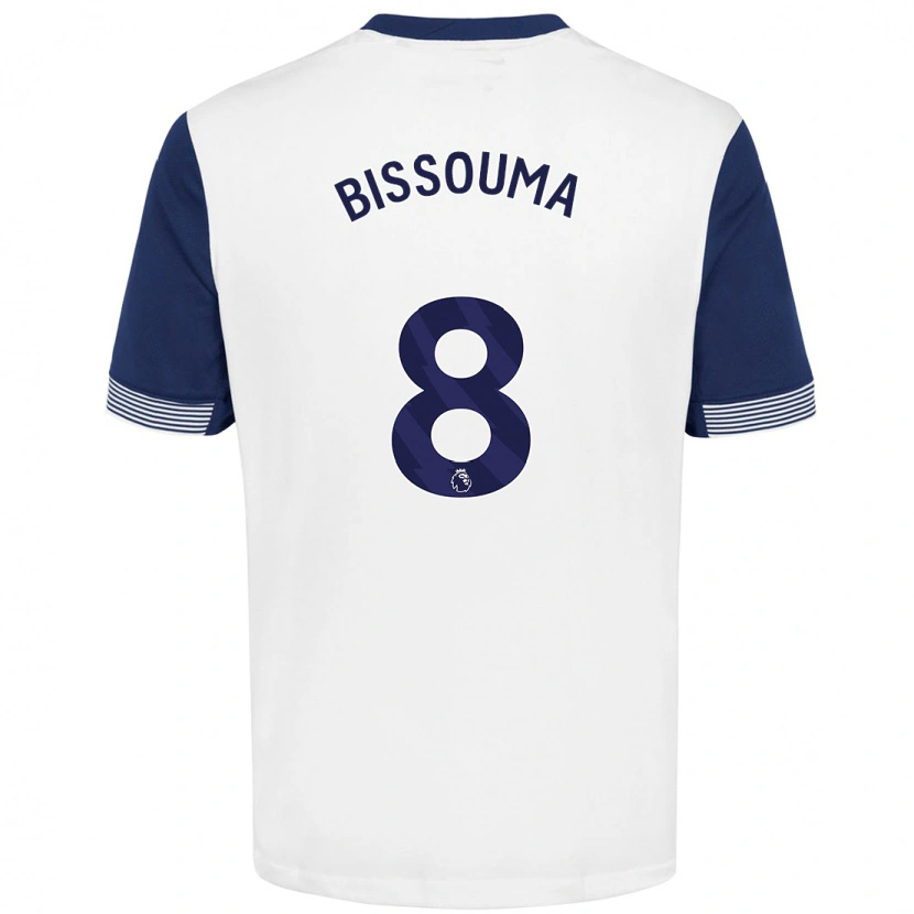 Danxen Niño Camiseta Yves Bissouma #8 Blanco Azul 1ª Equipación 2024/25 La Camisa México