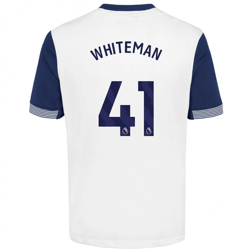 Danxen Niño Camiseta Alfie Whiteman #41 Blanco Azul 1ª Equipación 2024/25 La Camisa México