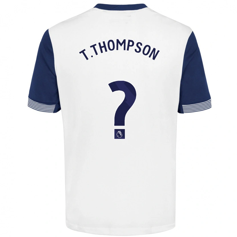 Danxen Niño Camiseta Tynan Thompson #0 Blanco Azul 1ª Equipación 2024/25 La Camisa México