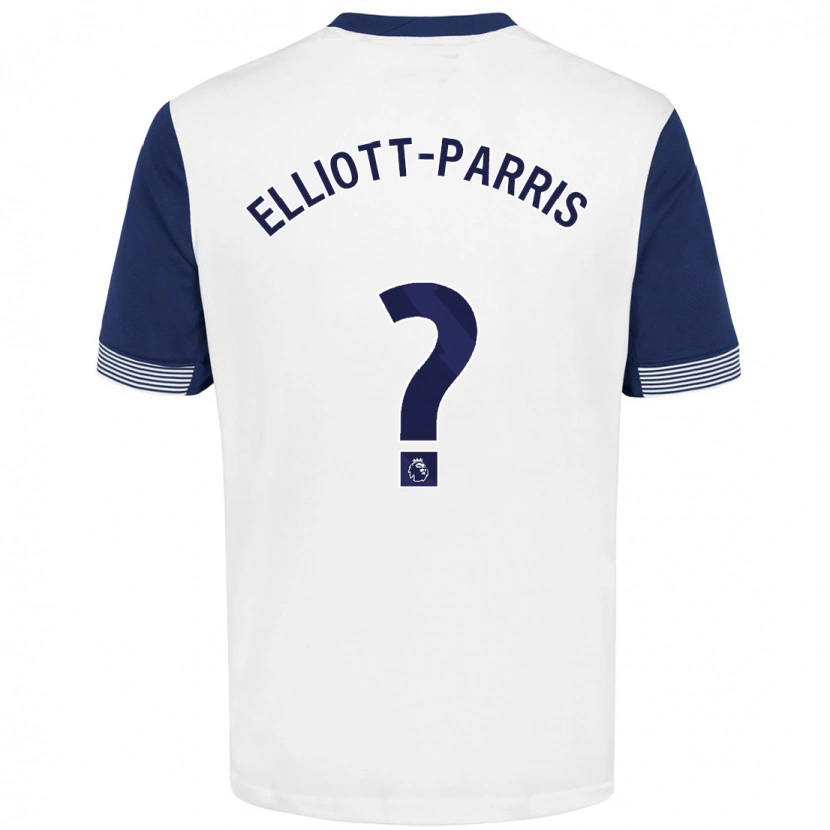 Danxen Niño Camiseta Reiss Elliott-Parris #0 Blanco Azul 1ª Equipación 2024/25 La Camisa México