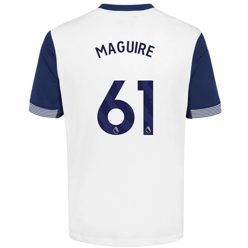 Danxen Niño Camiseta Aaron Maguire #61 Blanco Azul 1ª Equipación 2024/25 La Camisa México
