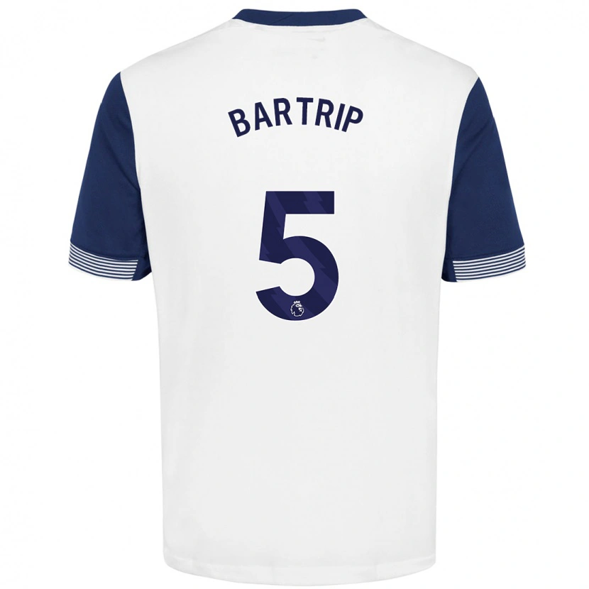 Danxen Niño Camiseta Molly Bartrip #5 Blanco Azul 1ª Equipación 2024/25 La Camisa México
