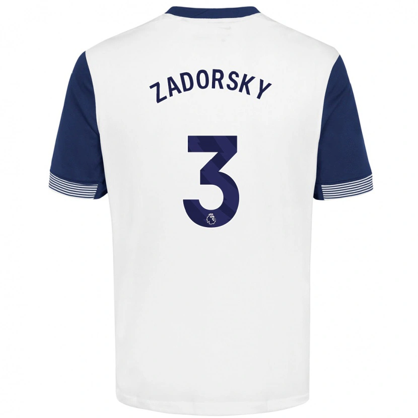 Danxen Niño Camiseta Shelina Zadorsky #3 Blanco Azul 1ª Equipación 2024/25 La Camisa México