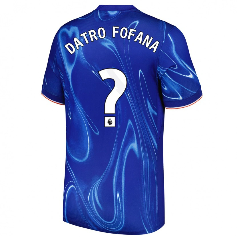 Danxen Niño Camiseta David Datro Fofana #0 Azul Blanco 1ª Equipación 2024/25 La Camisa México