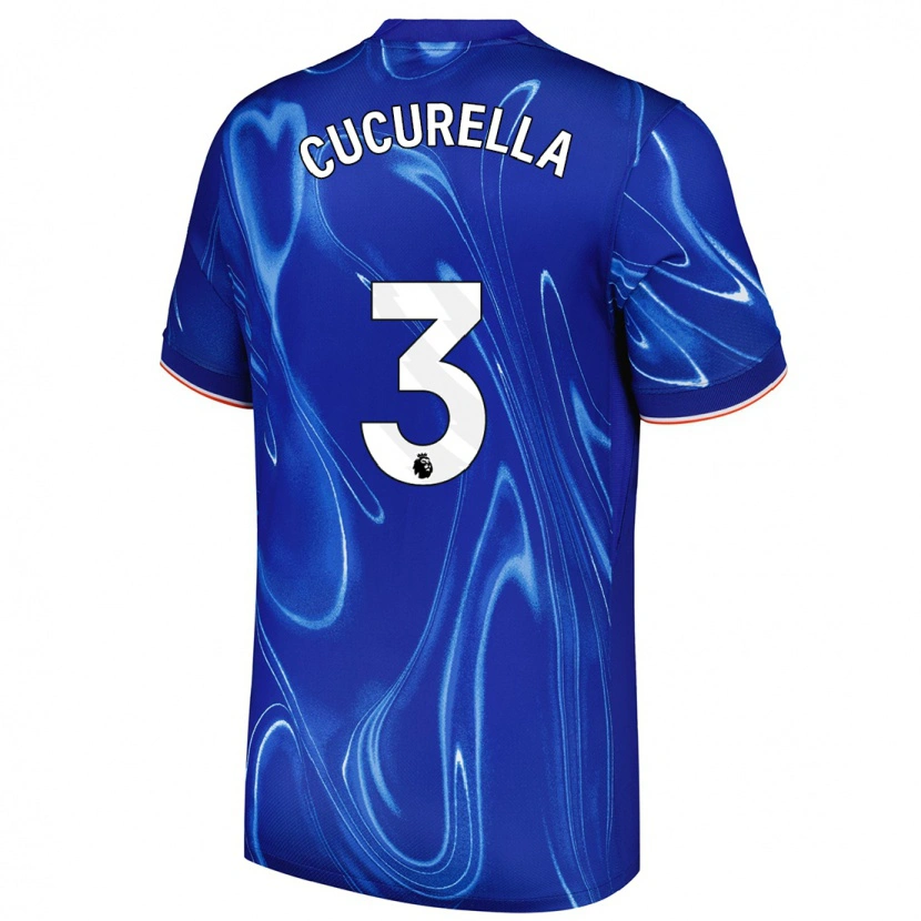 Danxen Niño Camiseta Marc Cucurella #3 Azul Blanco 1ª Equipación 2024/25 La Camisa México