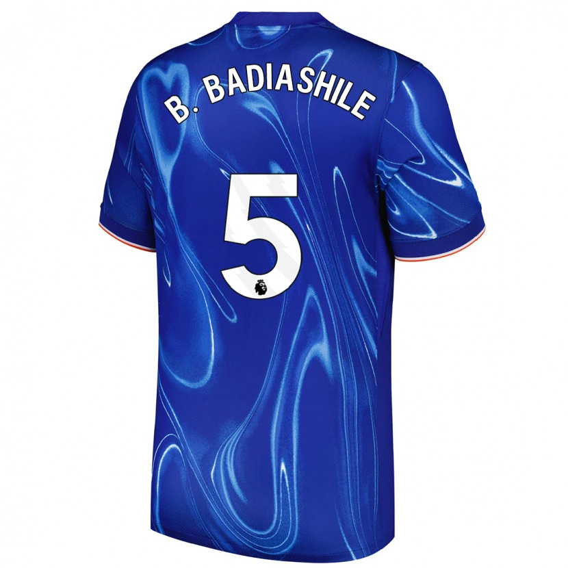 Danxen Niño Camiseta Benoît Badiashile #5 Azul Blanco 1ª Equipación 2024/25 La Camisa México