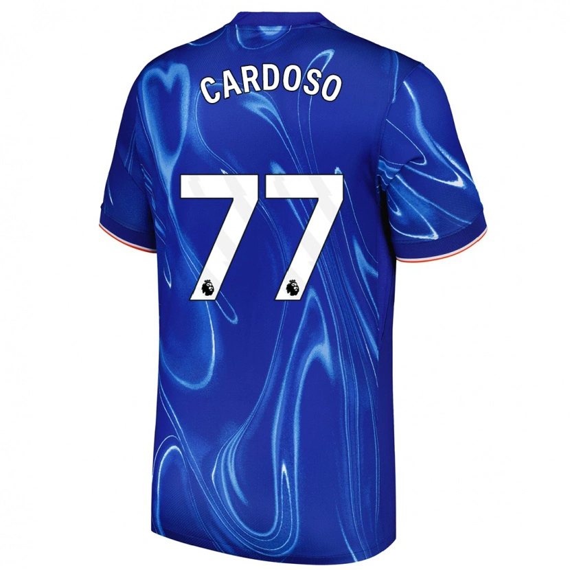 Danxen Niño Camiseta Leo Cardoso #77 Azul Blanco 1ª Equipación 2024/25 La Camisa México