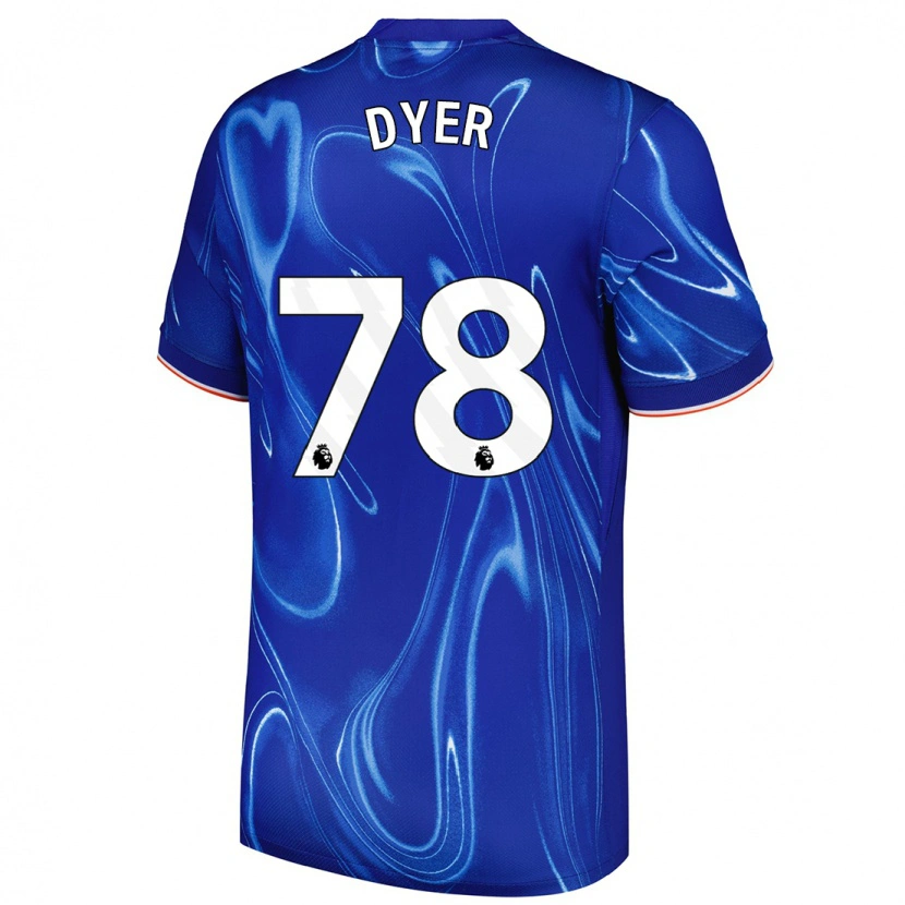 Danxen Niño Camiseta Kiano Dyer #78 Azul Blanco 1ª Equipación 2024/25 La Camisa México