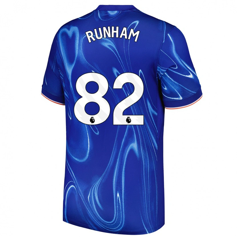 Danxen Niño Camiseta Frankie Runham #82 Azul Blanco 1ª Equipación 2024/25 La Camisa México