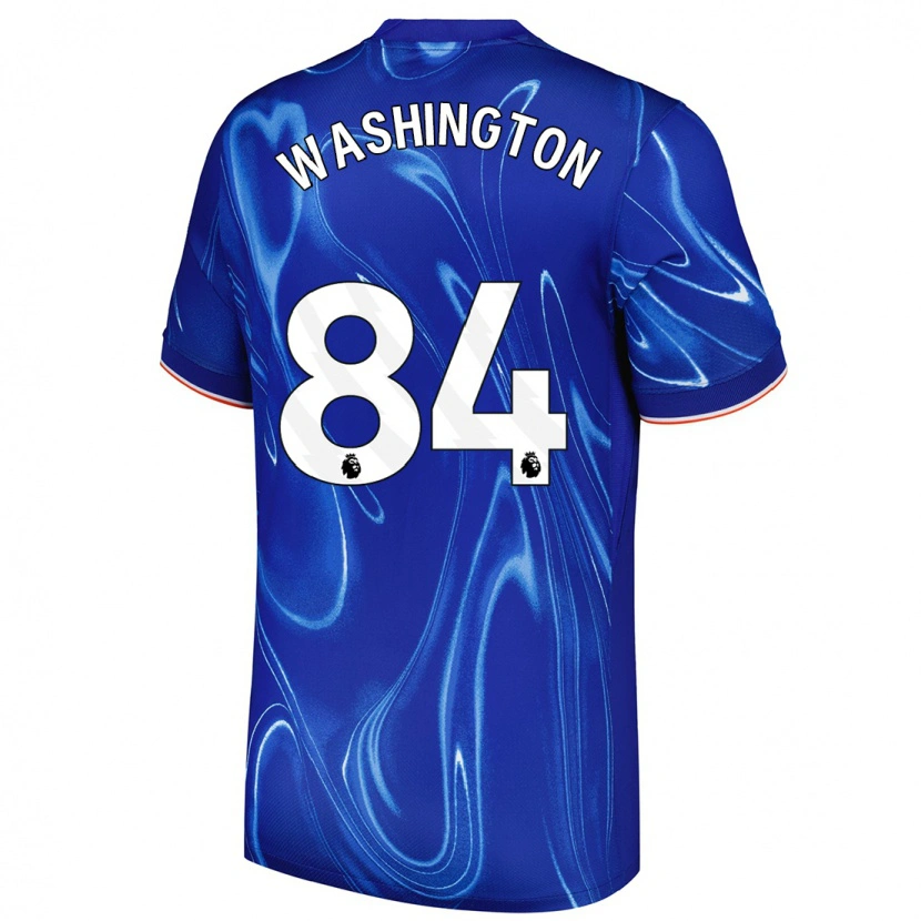 Danxen Niño Camiseta Marcell Washington #84 Azul Blanco 1ª Equipación 2024/25 La Camisa México