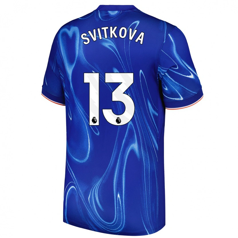 Danxen Niño Camiseta Kateřina Svitková #13 Azul Blanco 1ª Equipación 2024/25 La Camisa México