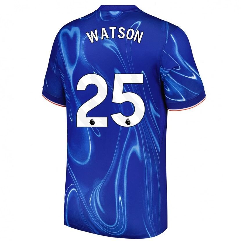 Danxen Niño Camiseta Lucy Watson #25 Azul Blanco 1ª Equipación 2024/25 La Camisa México