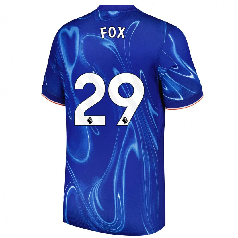Danxen Niño Camiseta Jorja Fox #29 Azul Blanco 1ª Equipación 2024/25 La Camisa México