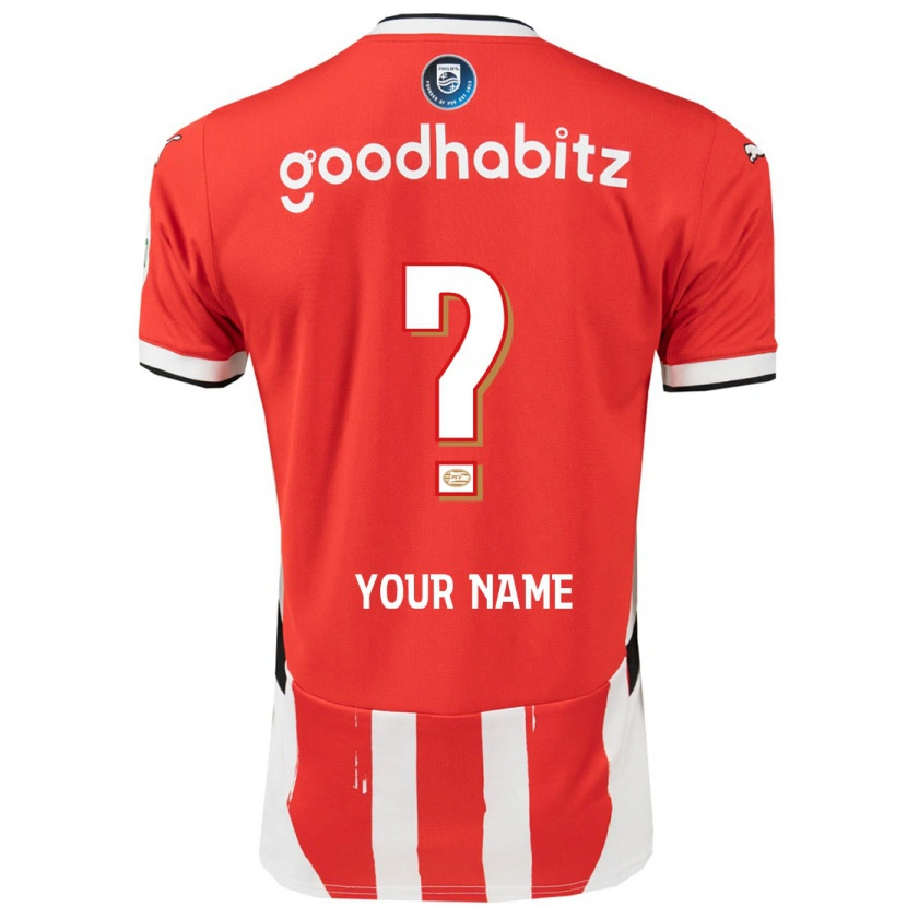 Danxen Niño Camiseta Su Nombre #0 Rojo Blanco 1ª Equipación 2024/25 La Camisa México