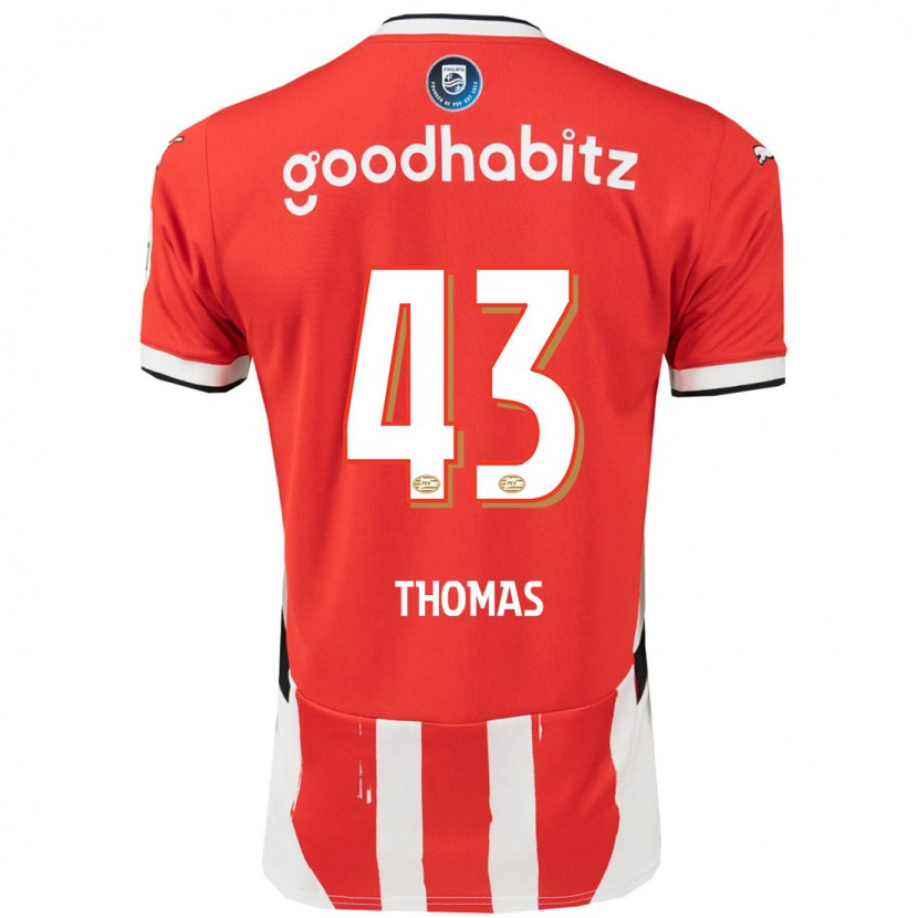 Danxen Niño Camiseta Kealyn Thomas #43 Rojo Blanco 1ª Equipación 2024/25 La Camisa México