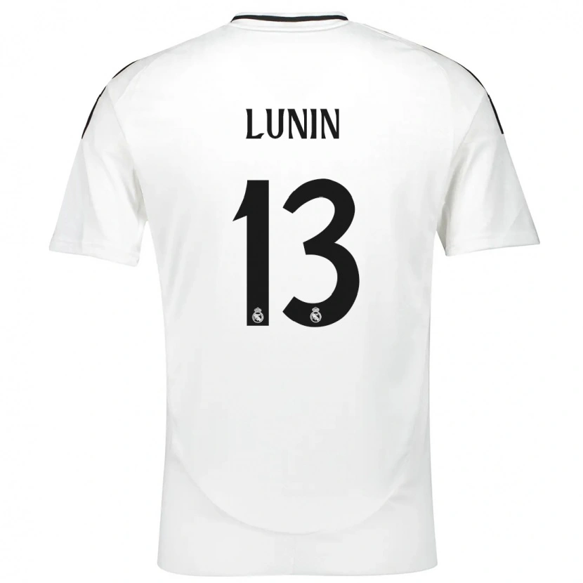 Danxen Niño Camiseta Andriy Lunin #13 Blanco 1ª Equipación 2024/25 La Camisa México