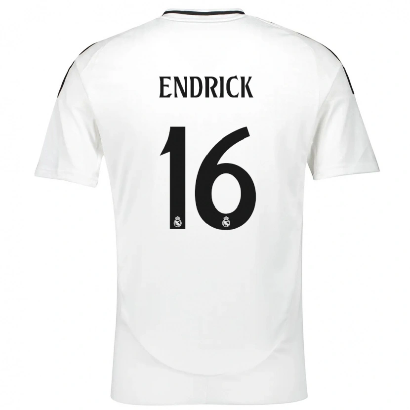 Danxen Niño Camiseta Endrick #16 Blanco 1ª Equipación 2024/25 La Camisa México