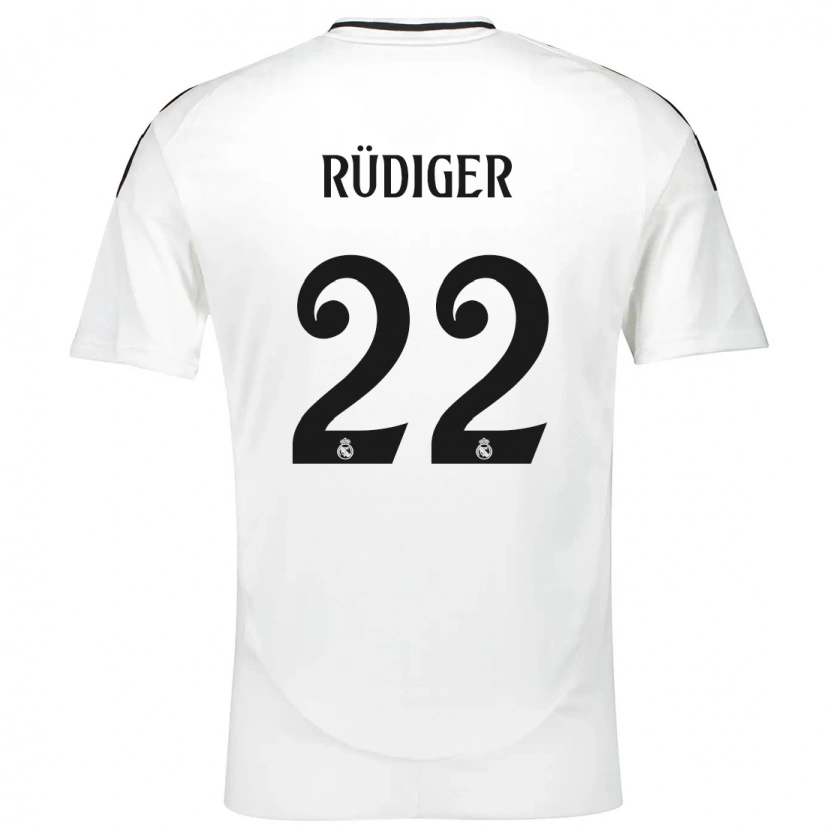 Danxen Niño Camiseta Antonio Rüdiger #22 Blanco 1ª Equipación 2024/25 La Camisa México