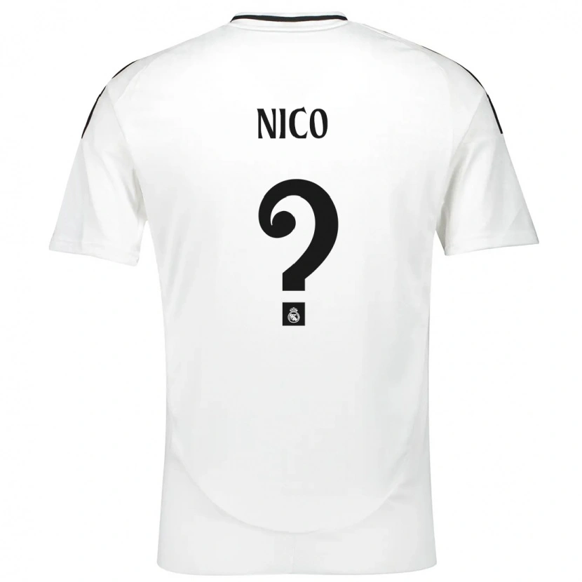Danxen Niño Camiseta Nico Sánchez #0 Blanco 1ª Equipación 2024/25 La Camisa México