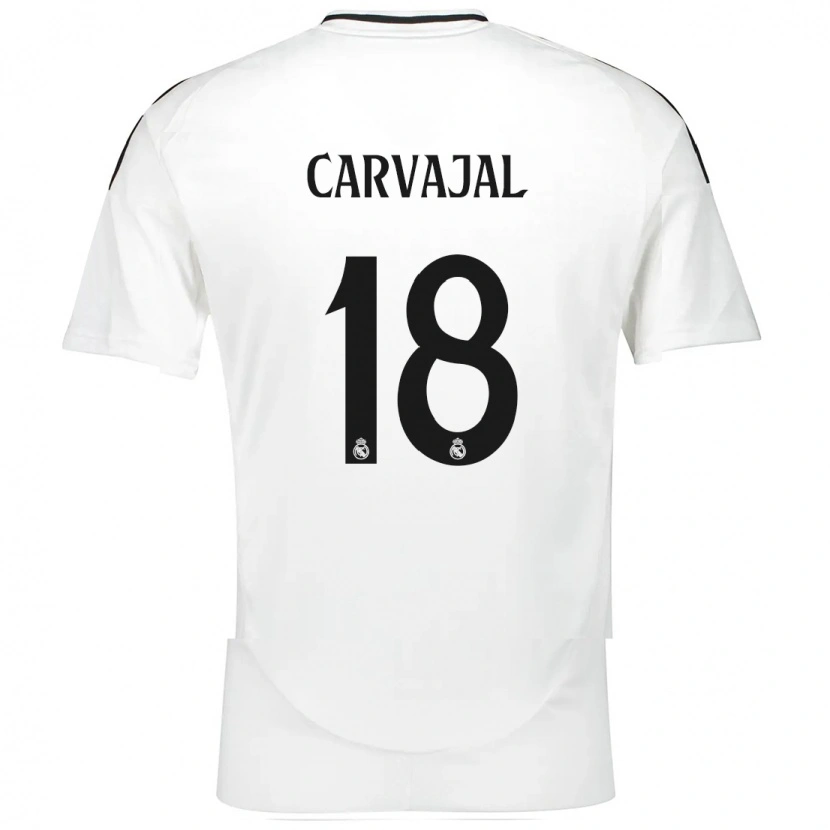 Danxen Niño Camiseta Ángel Carvajal #18 Blanco 1ª Equipación 2024/25 La Camisa México