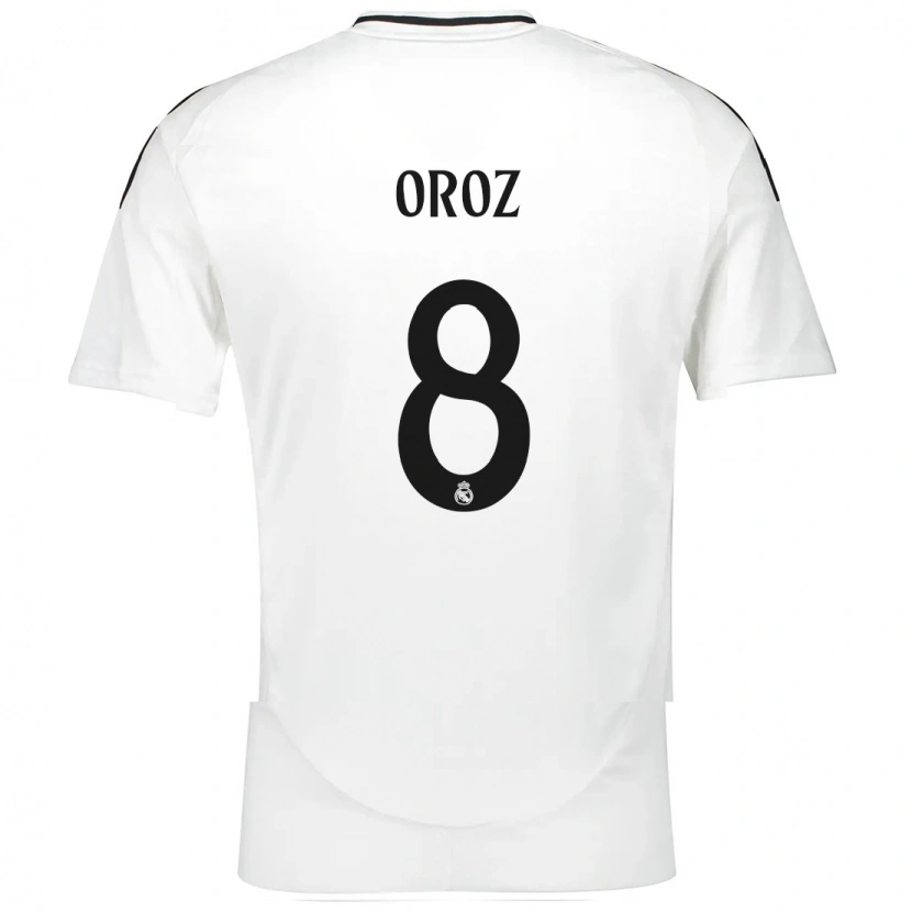Danxen Niño Camiseta Maite Oroz #8 Blanco 1ª Equipación 2024/25 La Camisa México