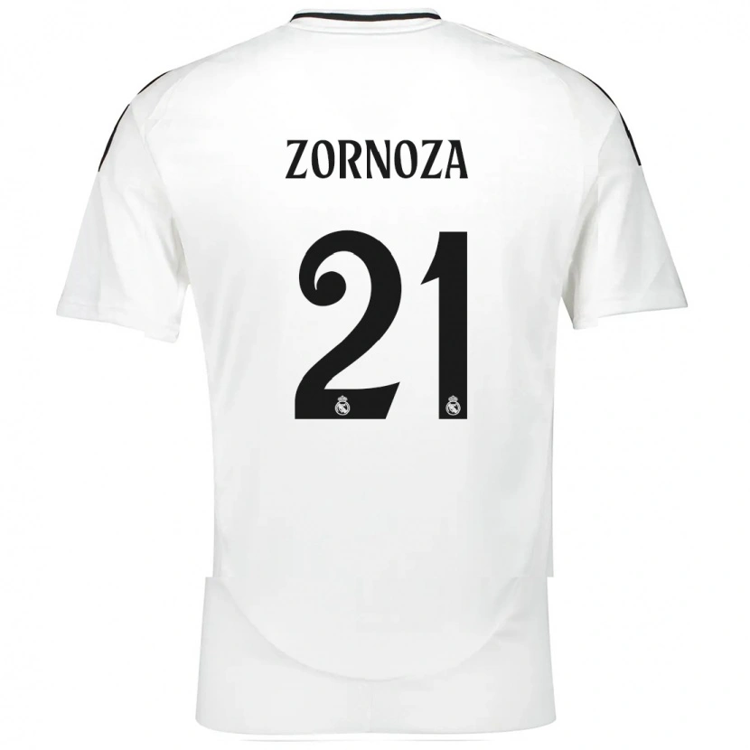 Danxen Niño Camiseta Claudia Zornoza #21 Blanco 1ª Equipación 2024/25 La Camisa México