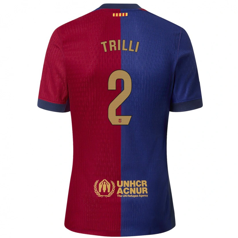 Danxen Niño Camiseta Trilli #2 Azul Rojo 1ª Equipación 2024/25 La Camisa México