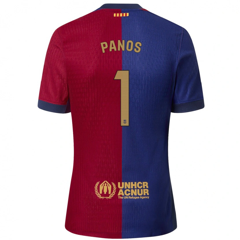 Danxen Niño Camiseta Sandra Panos #1 Azul Rojo 1ª Equipación 2024/25 La Camisa México