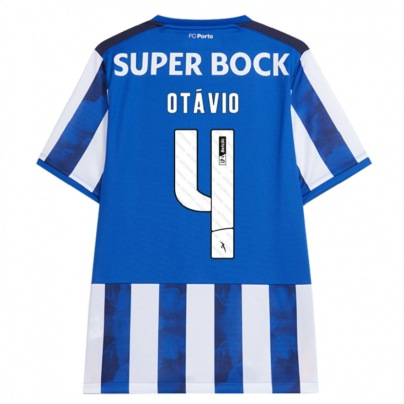 Danxen Niño Camiseta Otávio #4 Azul Blanco 1ª Equipación 2024/25 La Camisa México