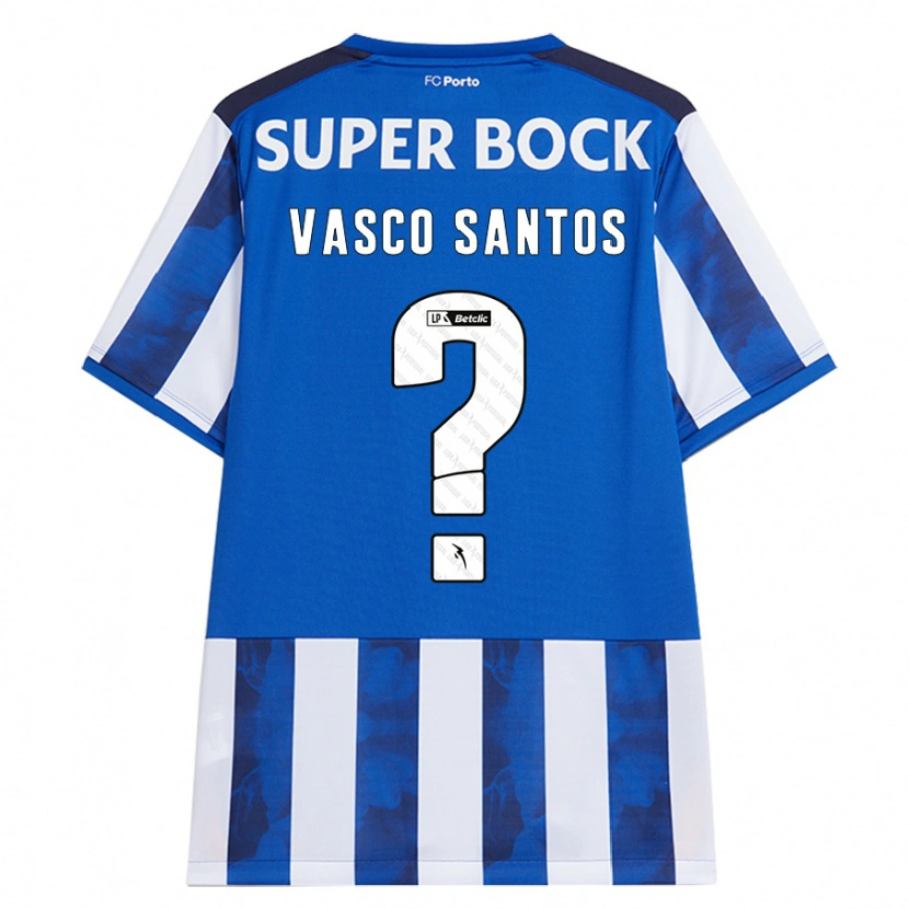 Danxen Niño Camiseta Vasco Santos #0 Azul Blanco 1ª Equipación 2024/25 La Camisa México